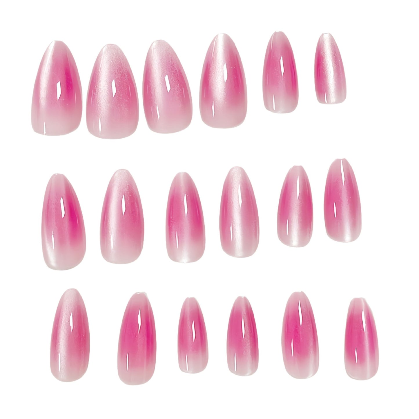 Glänzendes Ombre Stiletto Press-On Nägel Set Brehn