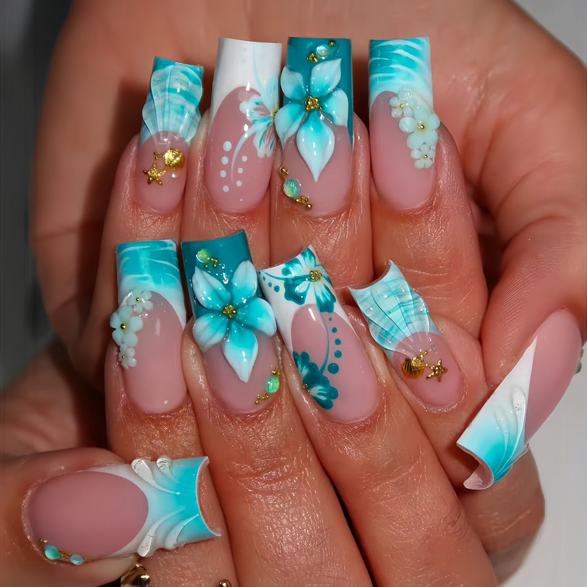 Floral Art Press-On Nails Brehn