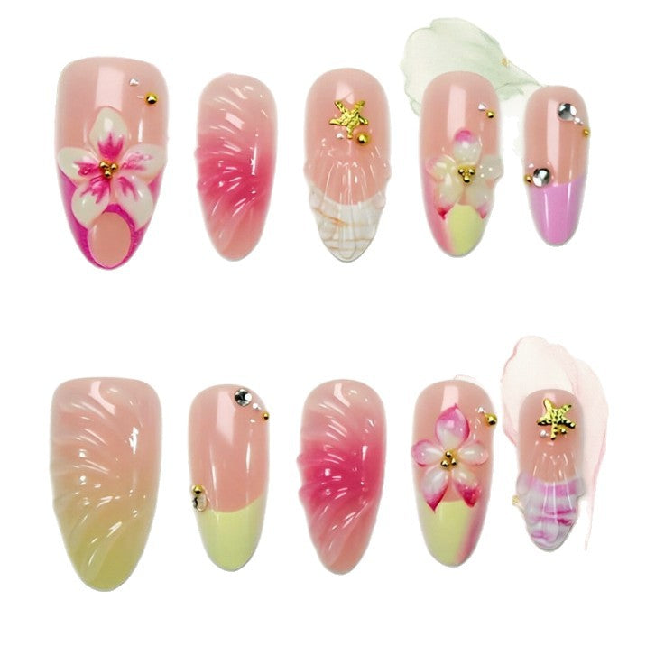 Kunstnägel mit Floralen 3D-Motiven Brehn