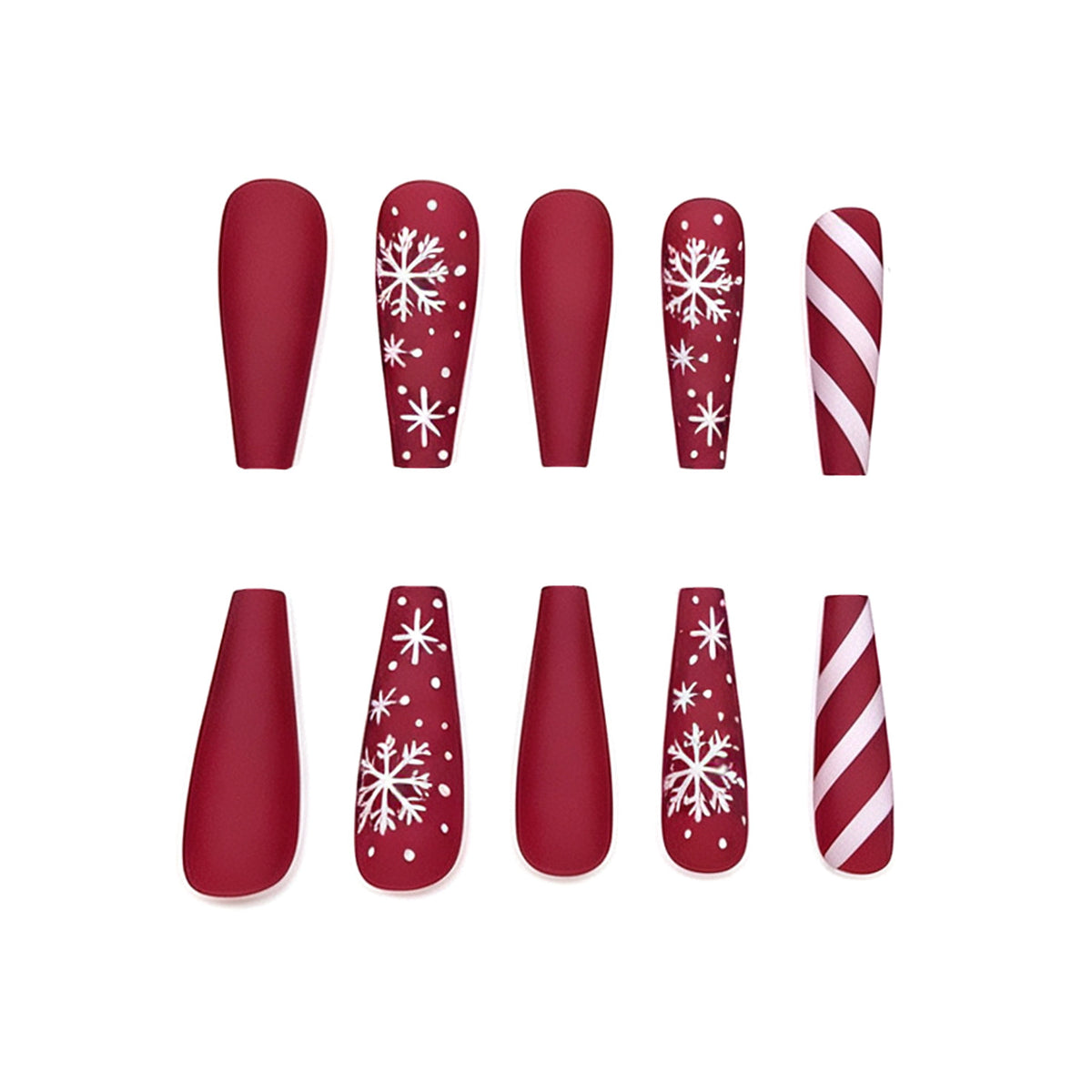 Festive Matte Acryl Nagelkunst Brehn