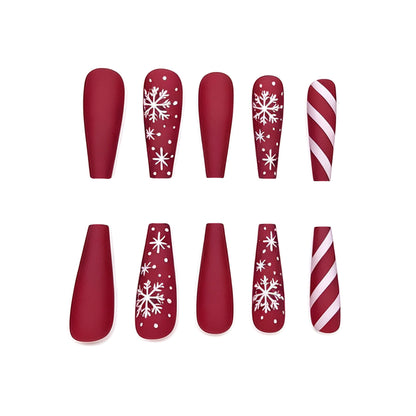 Festive Matte Acryl Nagelkunst Brehn