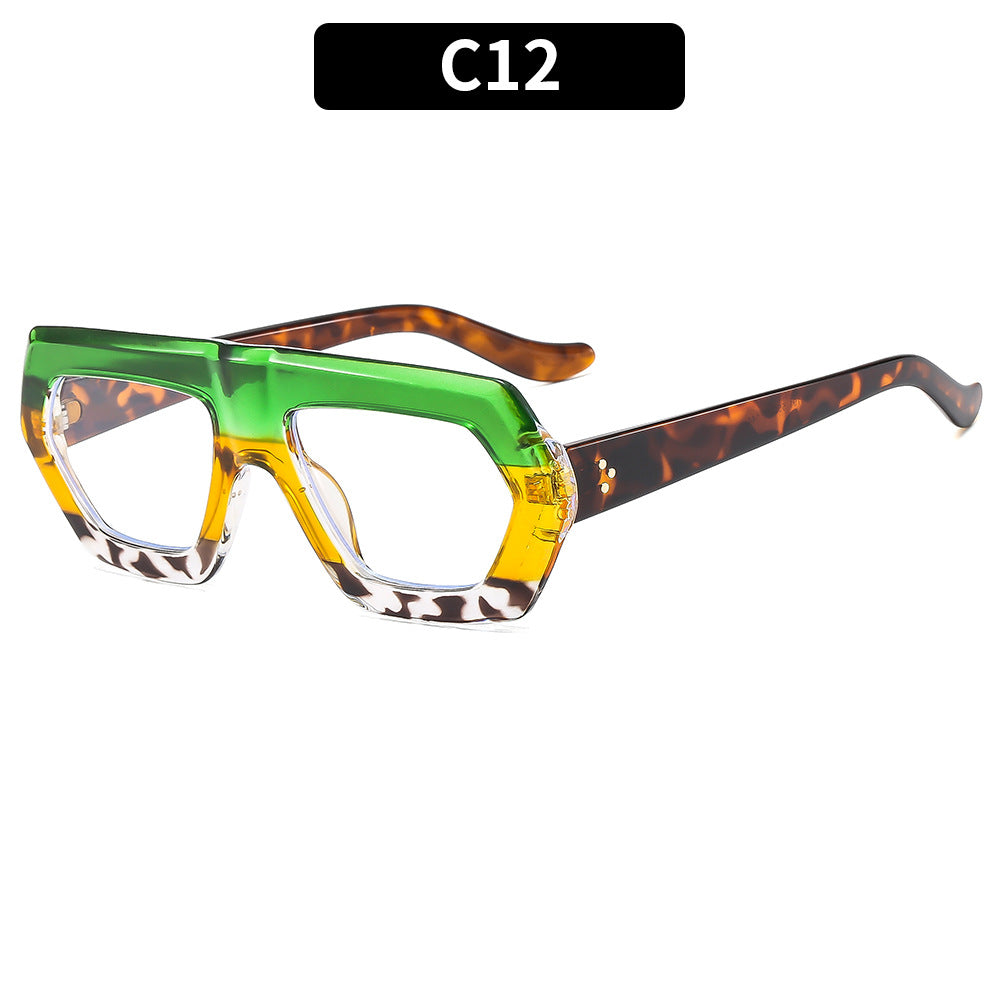 Trendsetzende Geometrische Übergroße Sonnenbrille