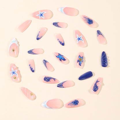 Künstlerische marine-themed Nagelkunstverlängerungen Brehn