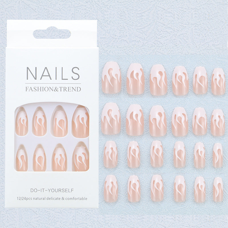 Künstlerisches Grafik Press-On Nagelset Brehn