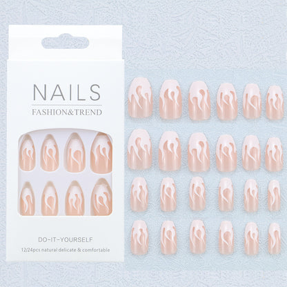 Künstlerisches Grafik Press-On Nagelset Brehn