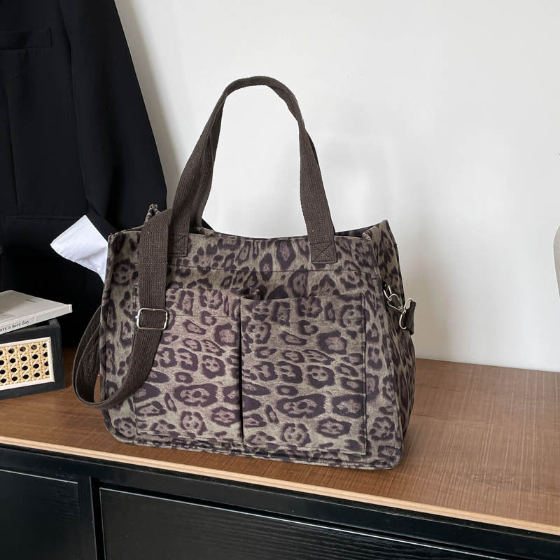 WoChic Leopardenmuster Utility Tragetasche Brehn