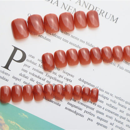 Glänzendes mittel-langes Press-On Nagelset Brehn