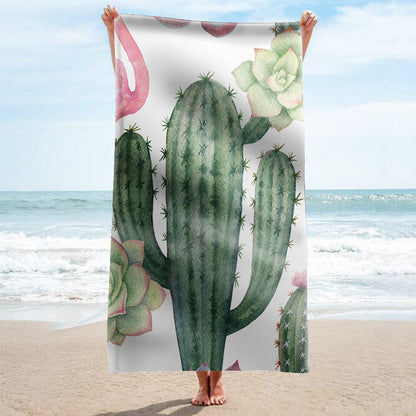 Strandtuch mit tropischem Flamingo-Muster Brehn