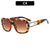 Elegante Schildpatt-Quadratrahmen-Sonnenbrille