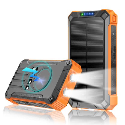 Hochleistungs-Solar-Powerbank mit Doppeltem LED-Licht und Schnellladefunktion Brehn