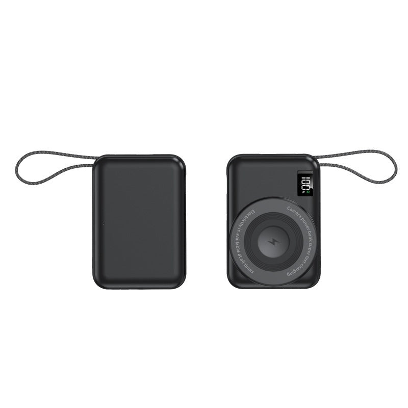 Tragbare Powerbank mit integrierter Qi-Ladefunktion und digitaler Anzeige Brehn