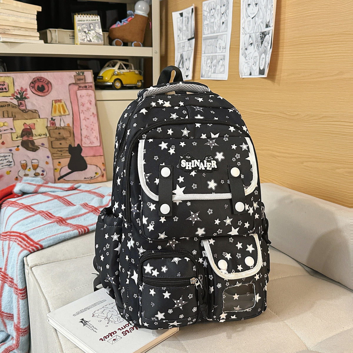 Stylischer Sternenmuster-Rucksack Brehn