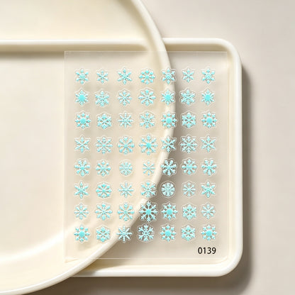 Schneeflocke Dekorative Nagelkunst Aufkleber Set