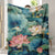 Künstlerische Blumenmuster-Fleece-Decke