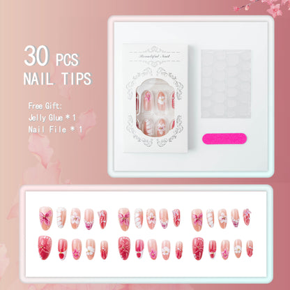 Kreatives Kunstnagelset mit floralen Akzenten Brehn