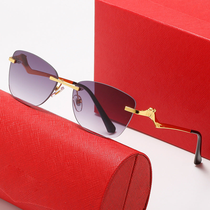 Damen modische Sonnenbrille mit asymmetrischem Rahmen und komfortablen Nasenpads Brehn