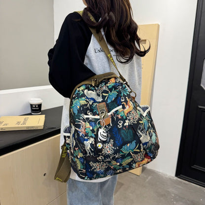 Künstlerischer Floral Gemusterter Rucksack Brehn