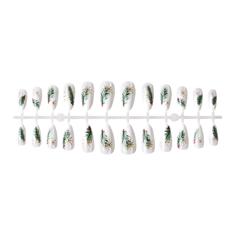 Festliche Botanische Press-On Nail Art Brehn