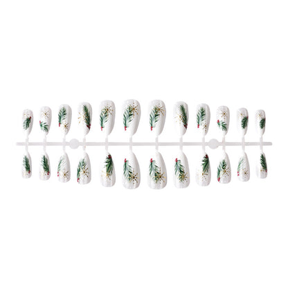 Festliche Botanische Press-On Nail Art Brehn