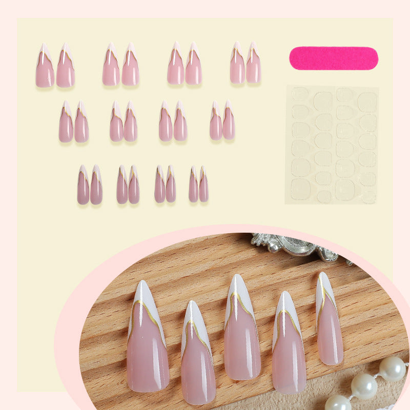 Premium Künstlerische Press-On Nail Set mit Elegantem Design Brehn