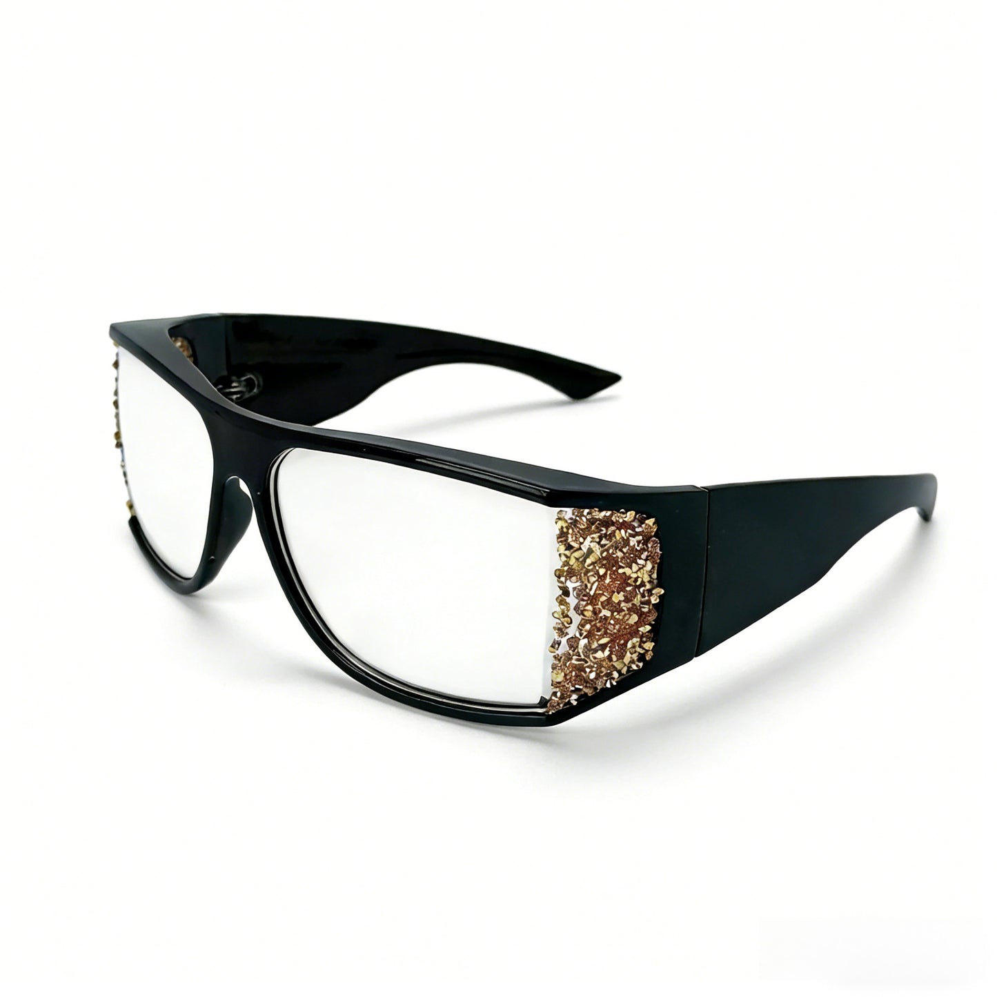 Damen Sportliche Sonnenbrille mit funkelnden Applikationen Brehn