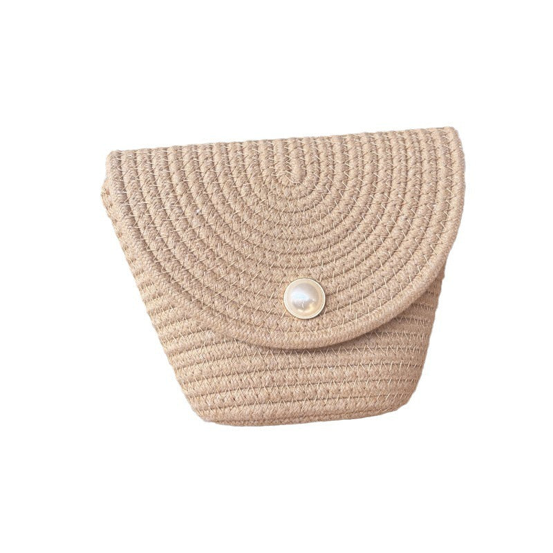 Damen Stilvolle Clutch aus geflochtenem Material Brehn