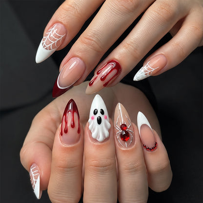 Halloween inspiriertes Kunstnagelset Brehn