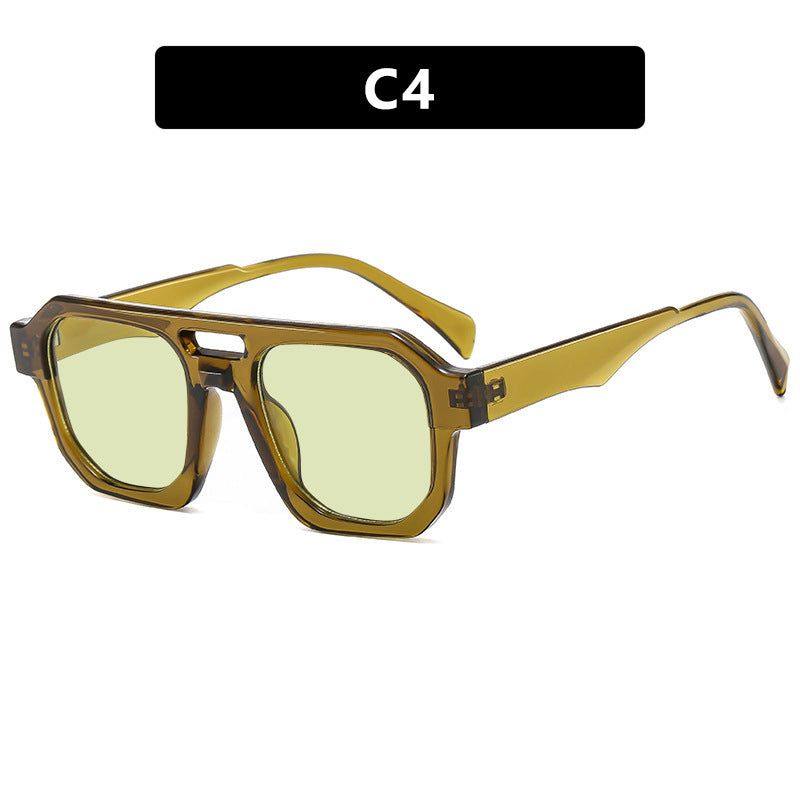 Damen moderne Sonnenbrille mit eckigem Rahmen und UV-Schutz Brehn