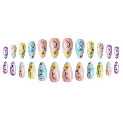Künstlerische Florale Press-On Nagelkunst Verlängerungen Brehn