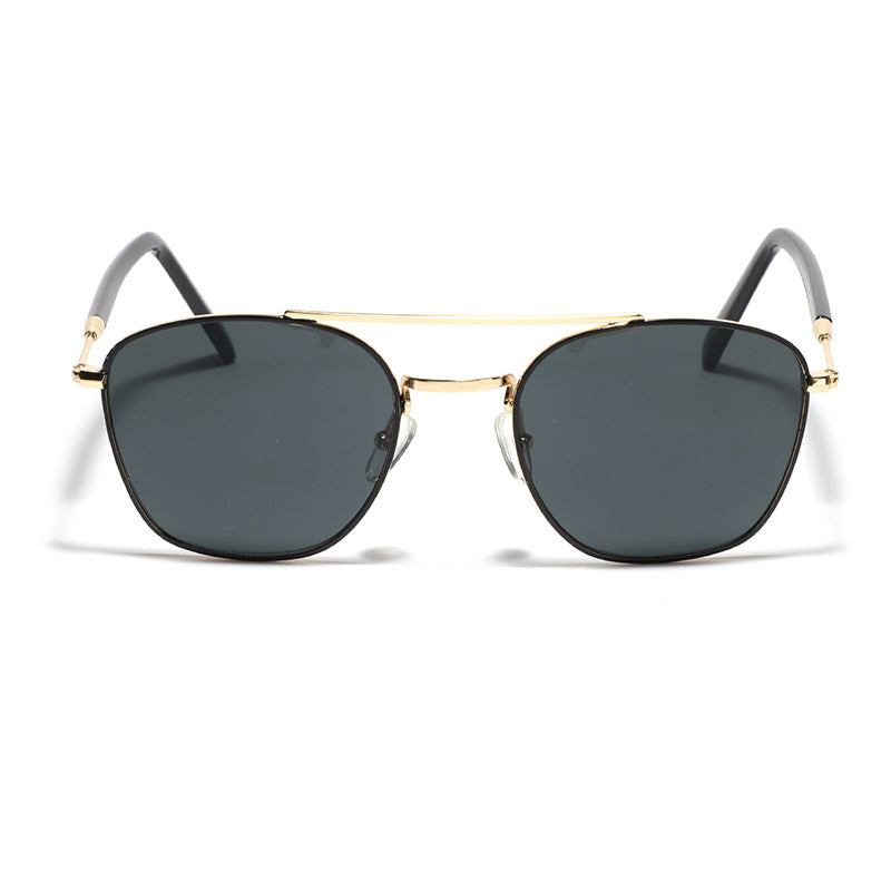 Damen modische quadratische Sonnenbrille mit luxuriösem Metallrahmen Brehn