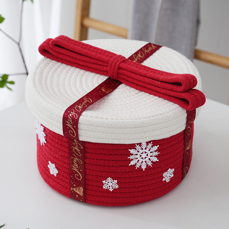 Dekorativer Aufbewahrungskorb mit Weihnachtsmotiv
