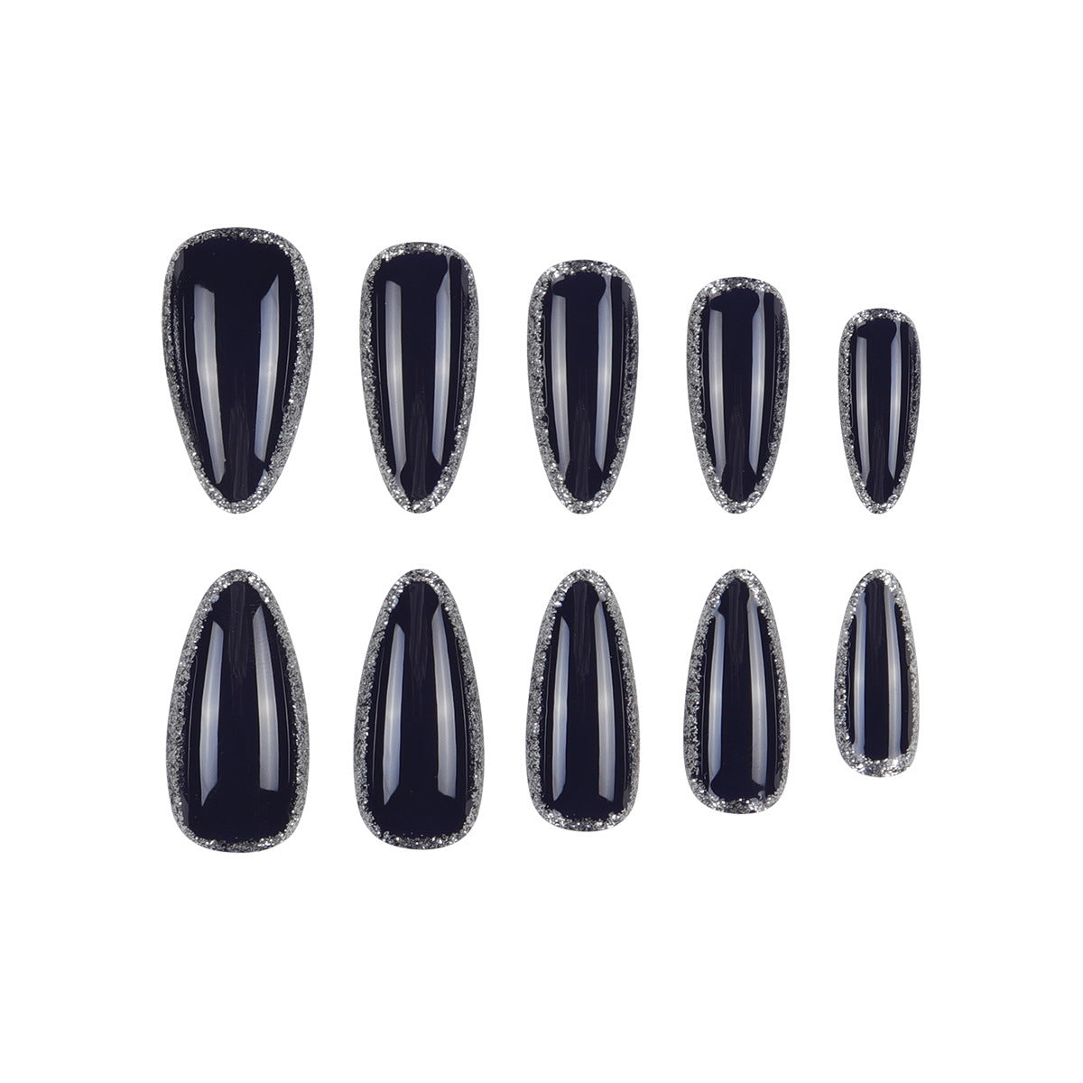 Elegante Stiletto Press-On Nägel mit Glitter-Akzent Brehn