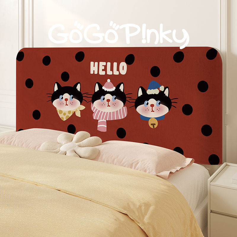 Padded Decorative Cupcake Headboard Cover with Scalloped Frame and Soft Upholstery