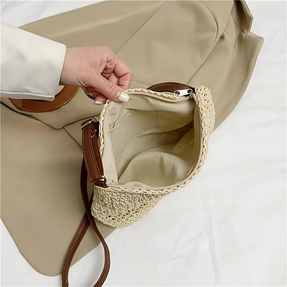 Handtasche Aus Hochwertigem Makramee mit Gepolstertem Schulterrie Brehn