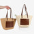 Damen Handgefertigte Tasche aus geflochtenem Naturmaterial mit eleganter Lederapplikation Brehn