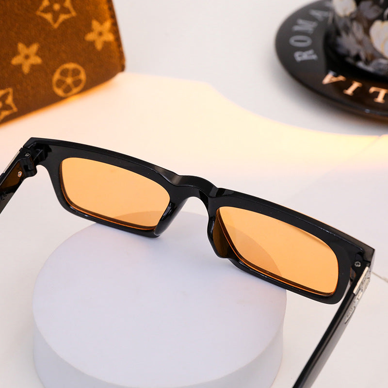 Damen elegante rechteckige Sonnenbrille mit speziellem Rahmen Brehn