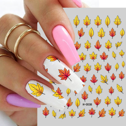 Herbstblatt Nagelkunst Transfer Decals