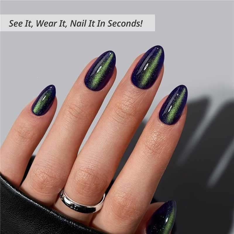Elegantes Kunstnagelset mit Hochglanz und spitzen Design Brehn