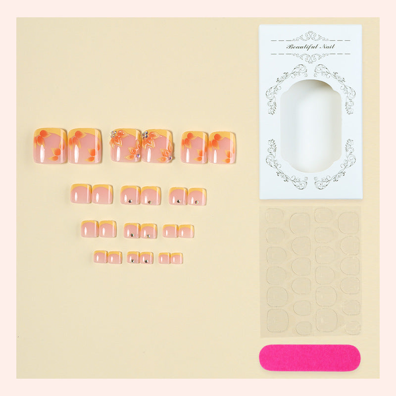 Floral Design Press-On Nail Art Set Brehn