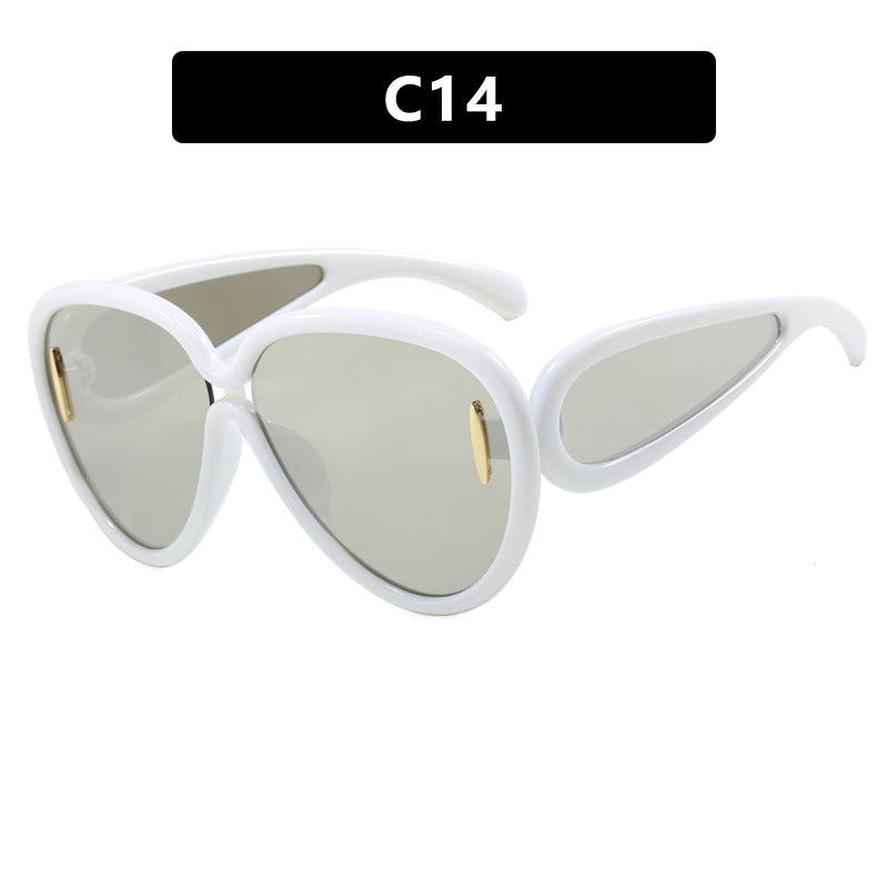 Damen extravagante Sonnenbrille im kreativen Design Brehn