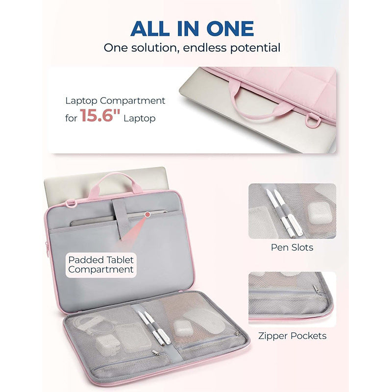 Stilvolle Multifunktions-Laptoptasche mit Abnehmbarem Organizer Brehn