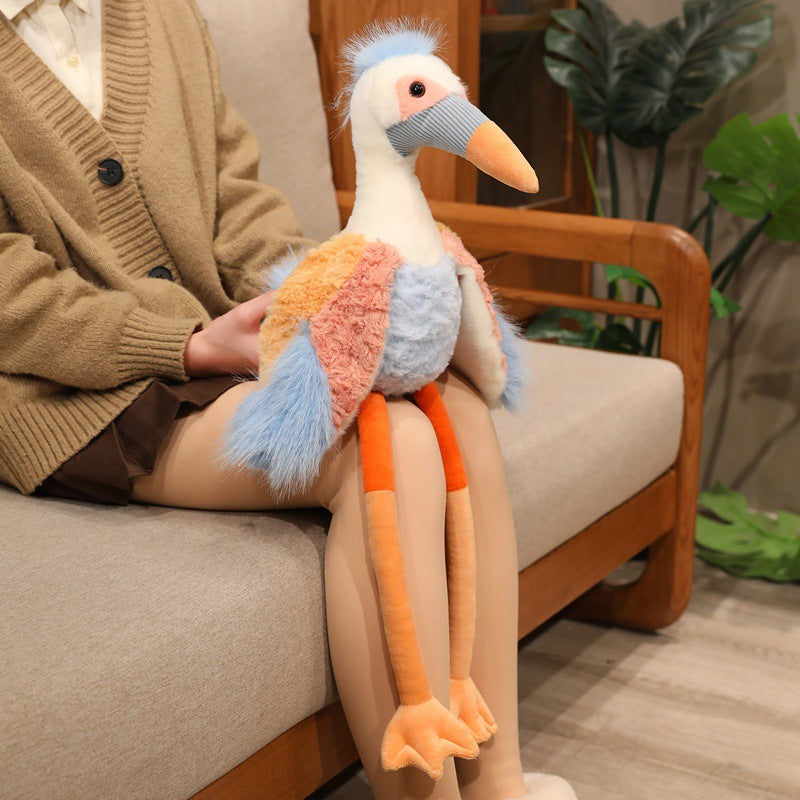 Langbeiniger Plüschmeeresvogel-Stofftier mit flauschigen Flügeln und biegsamen Beinen Brehn