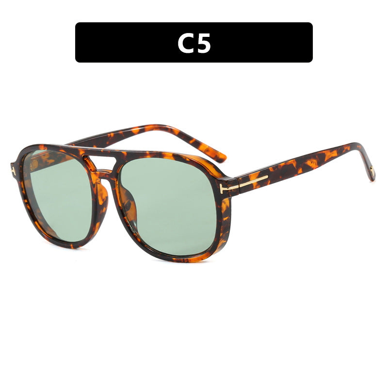 Damen quadratische Sonnenbrille mit luxuriösem Kunststoffrahmen und verspiegelten Gläsern Brehn