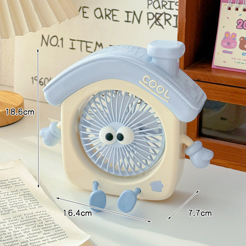 Frauen tragbarer Mini-Tischventilator mit süßem Charakterdesign Brehn