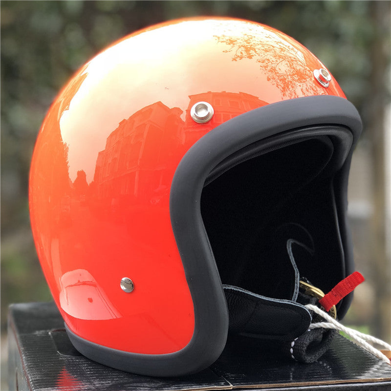Klassischer Halbschalen-Motorradhelm Brehn