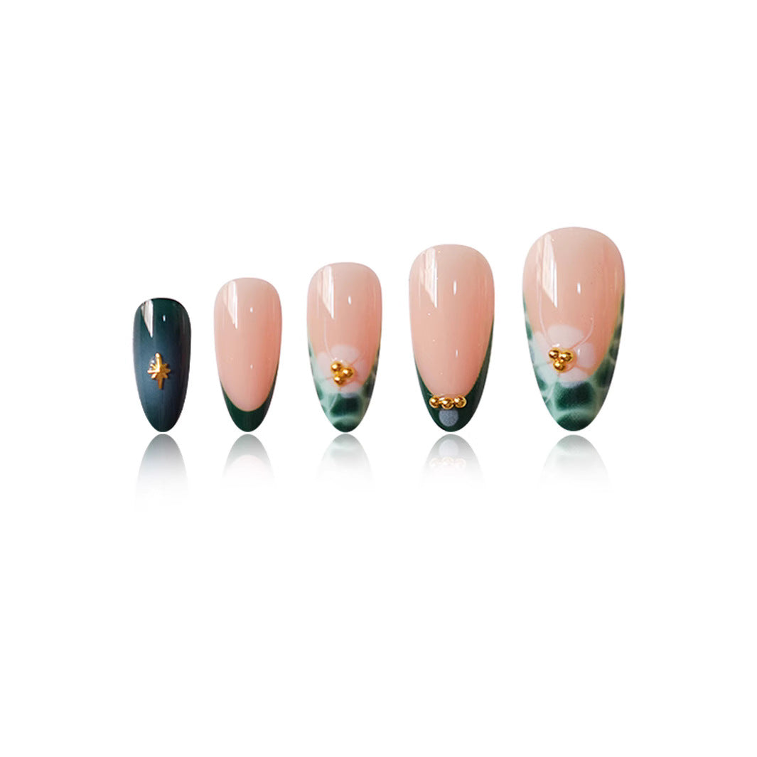 Chic Künstlerische Press-On Nagel Set Brehn