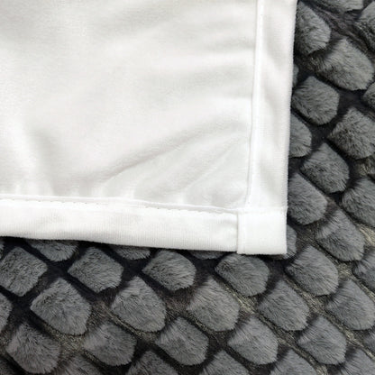 Damen samtige Kuscheldecke mit 3D-Struktur Brehn