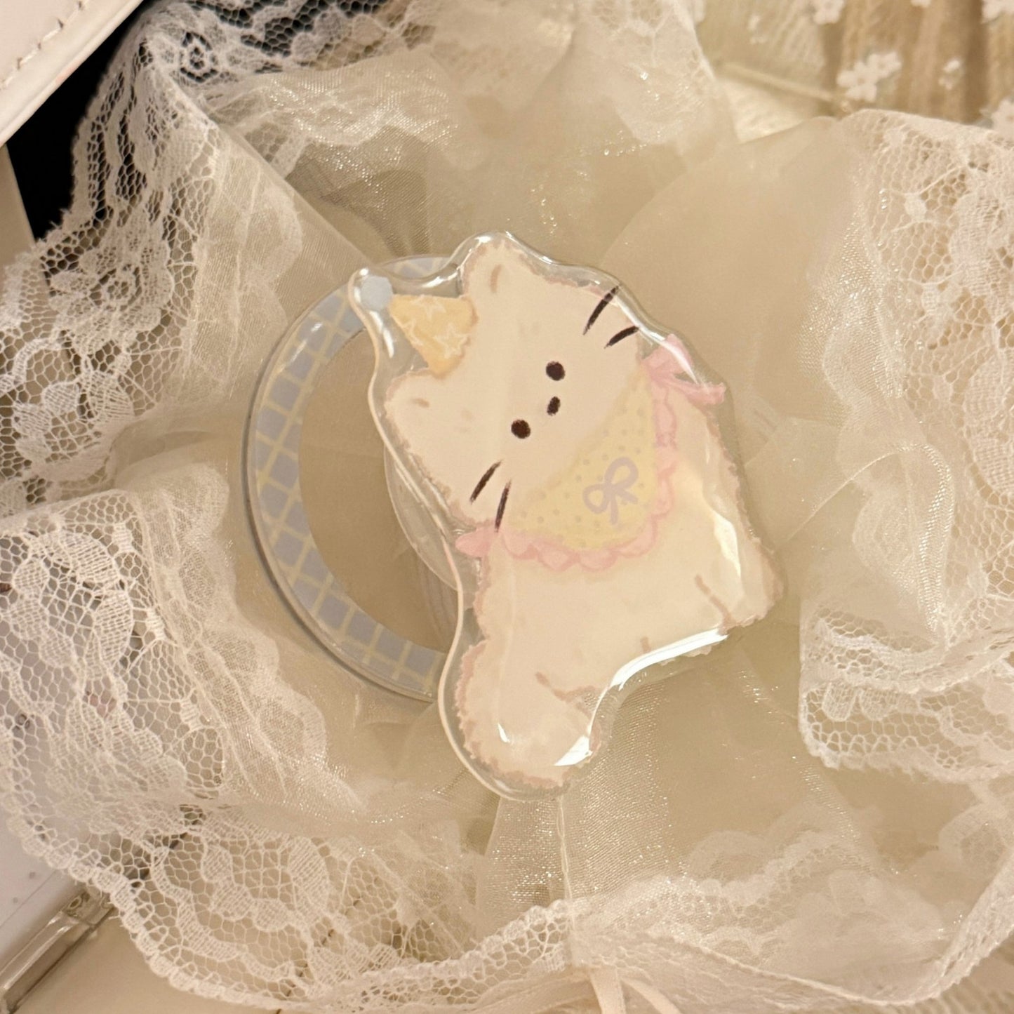 Kawaii Katzen-Motiv Handyhalter Brehn
