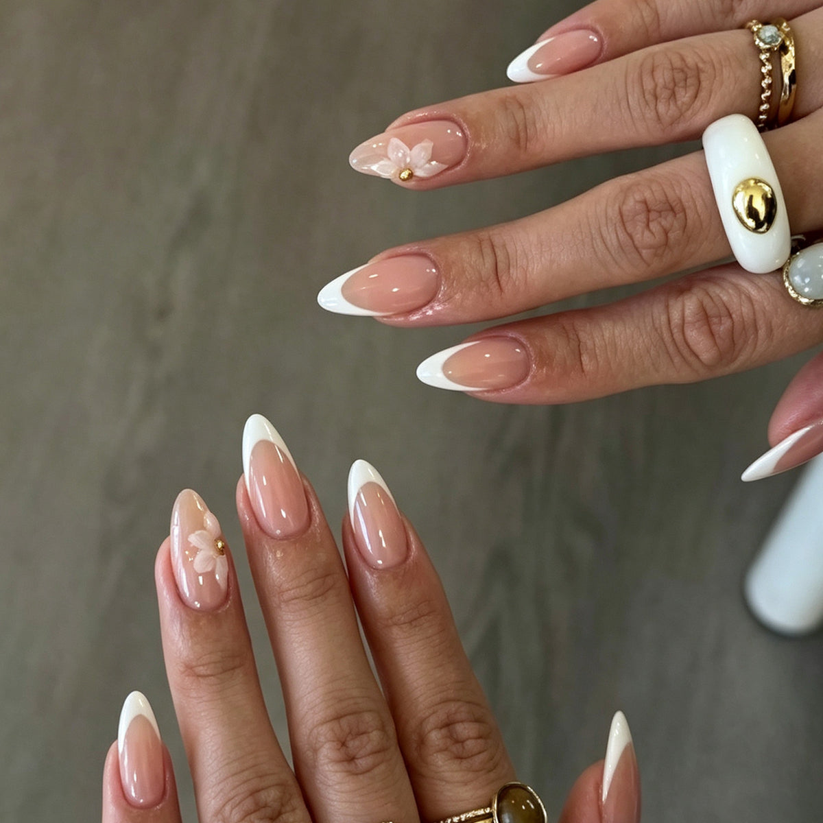 Florales Akzent Press-On Nagelset Brehn