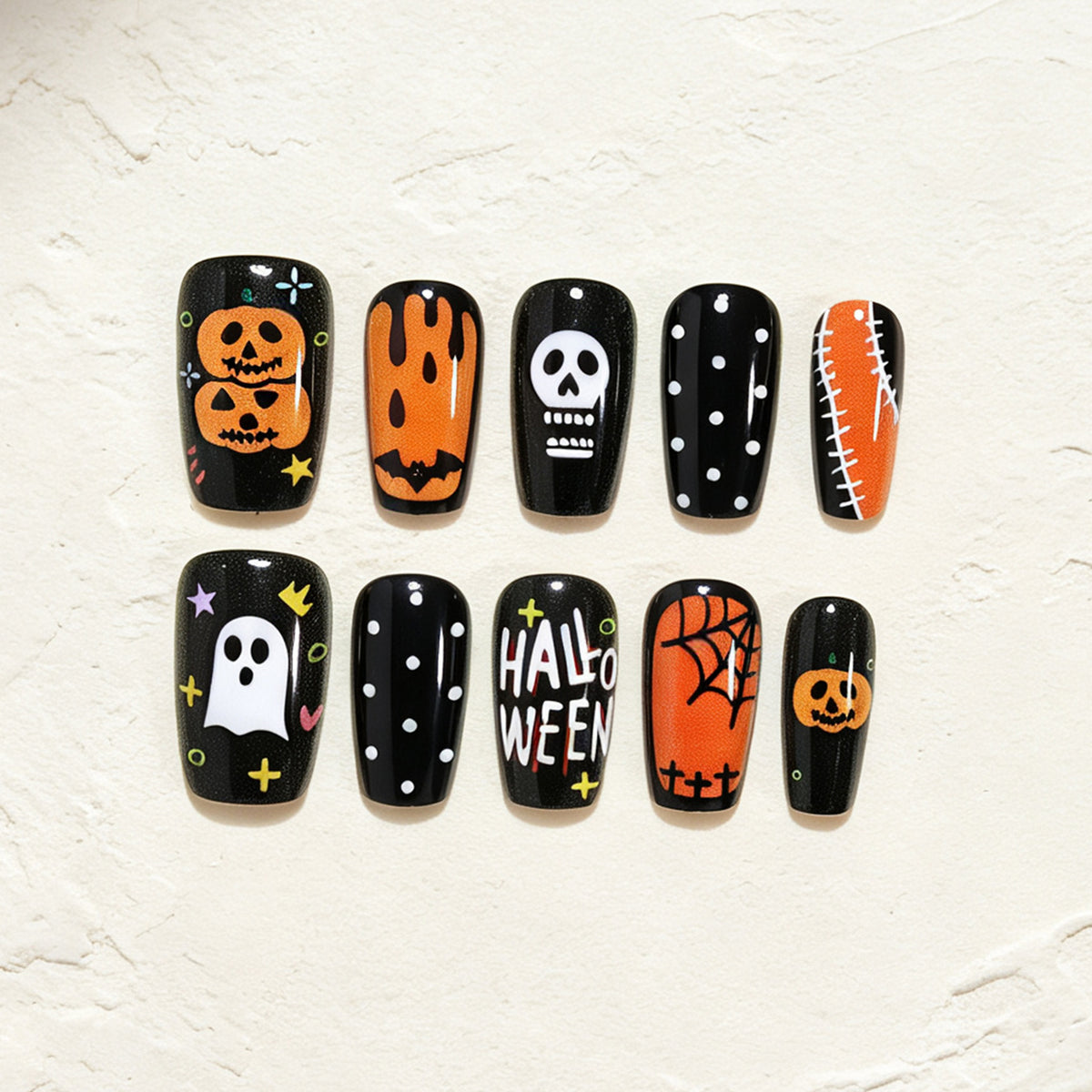 Kreatives Halloween Nageldesign Set Brehn